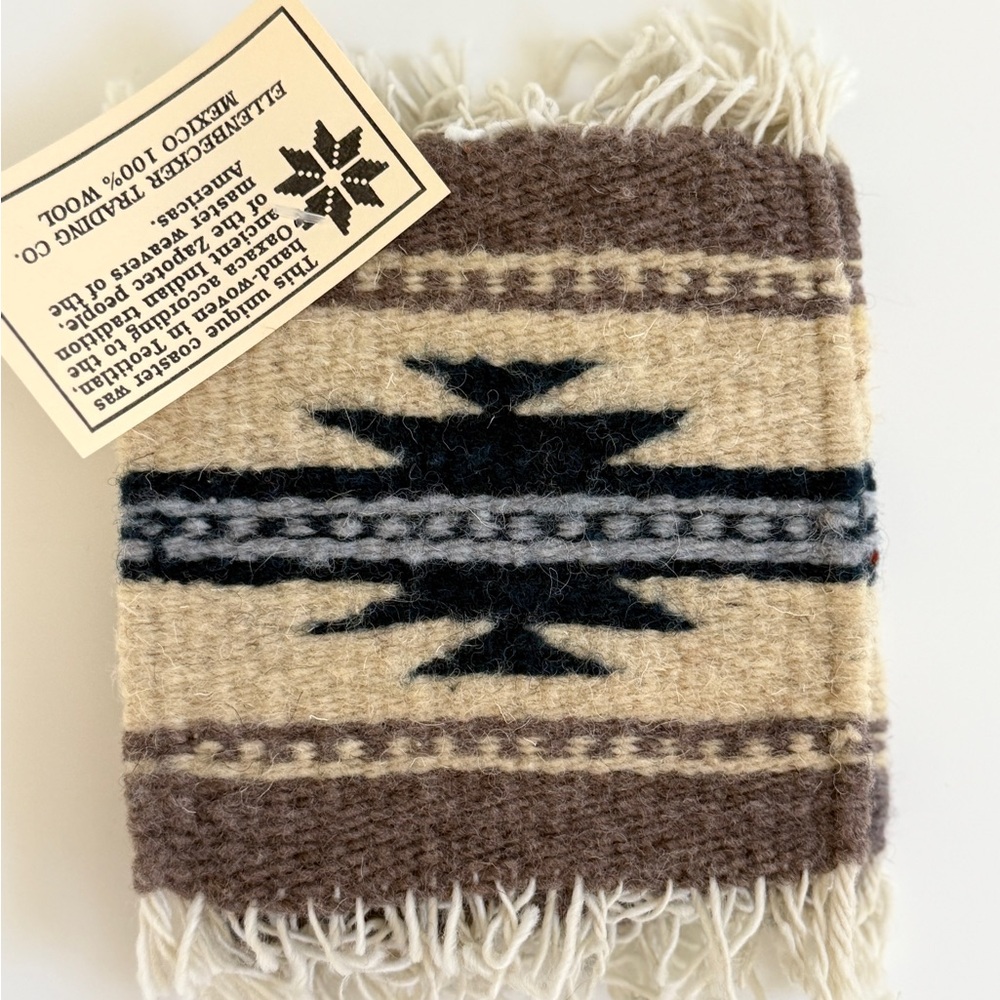 Wool Coaster with Geometric Design